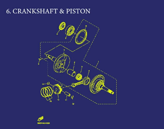 6. FREEGO 125 CONNECTED CRANKSHAFT & PISTON