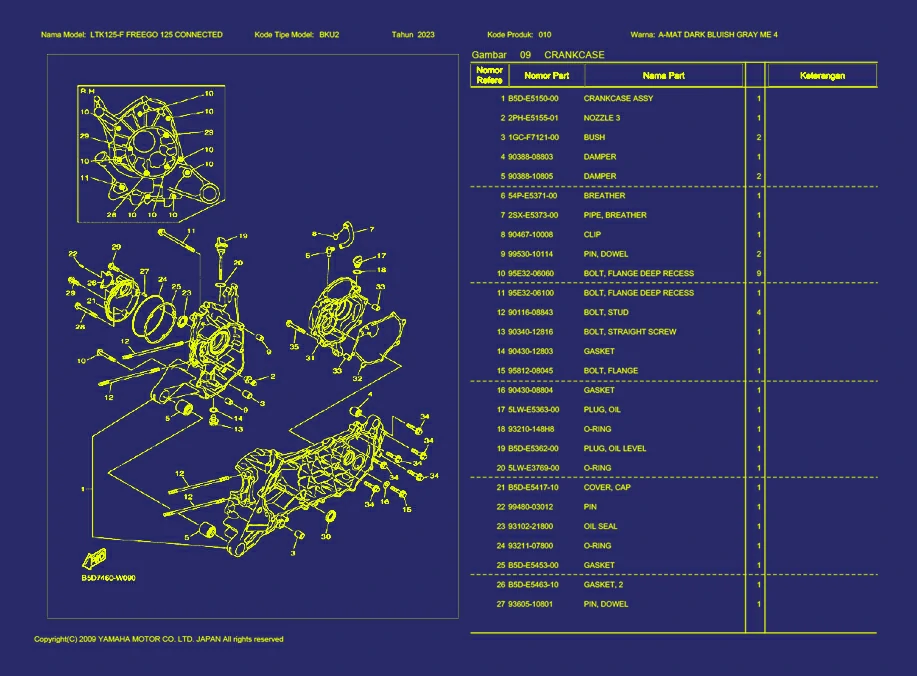 05. FREEGO 125 CONNECTED CRANKCASE