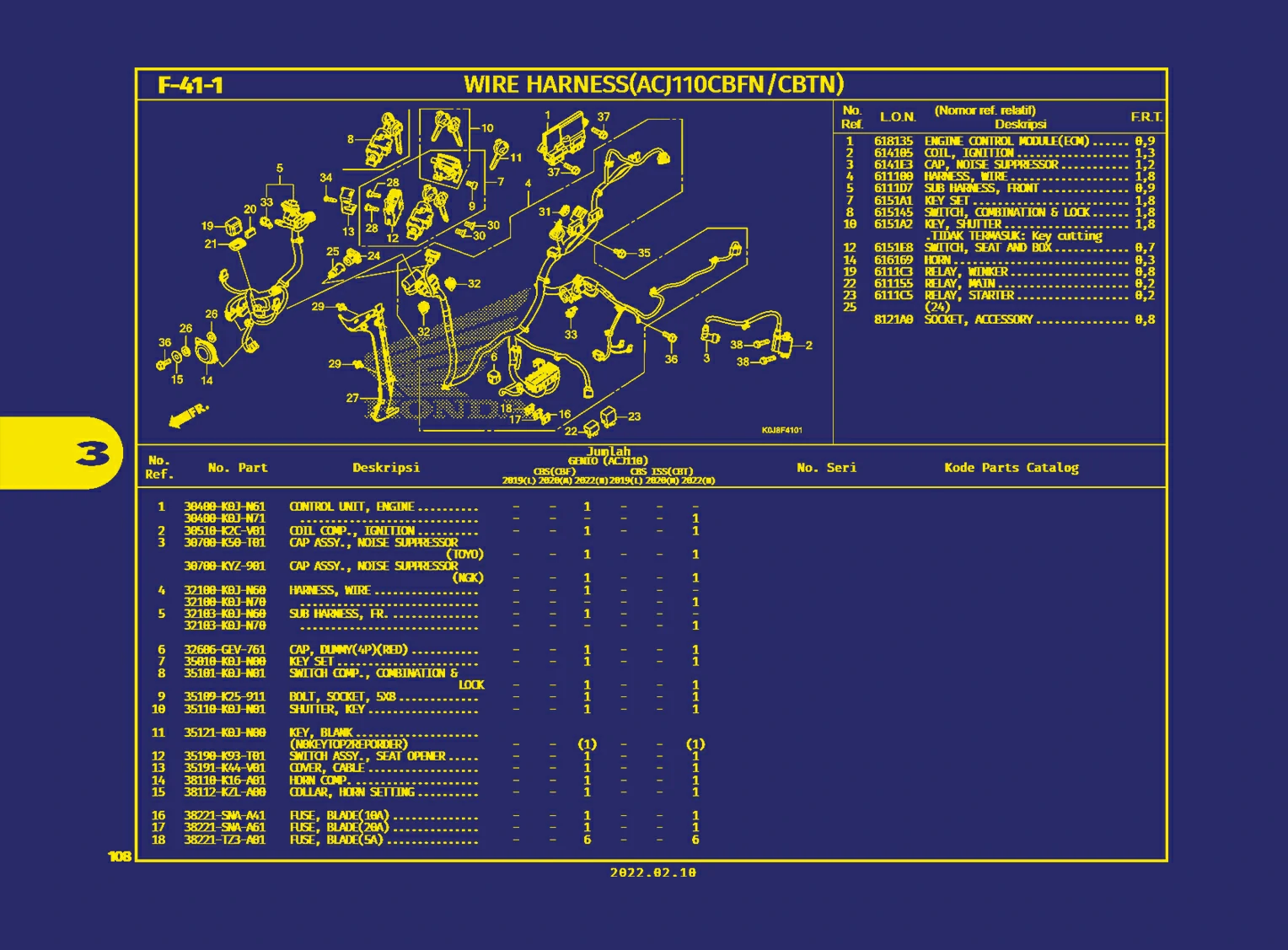 Wire Harness(AC)110Cbfn, Cbtn A