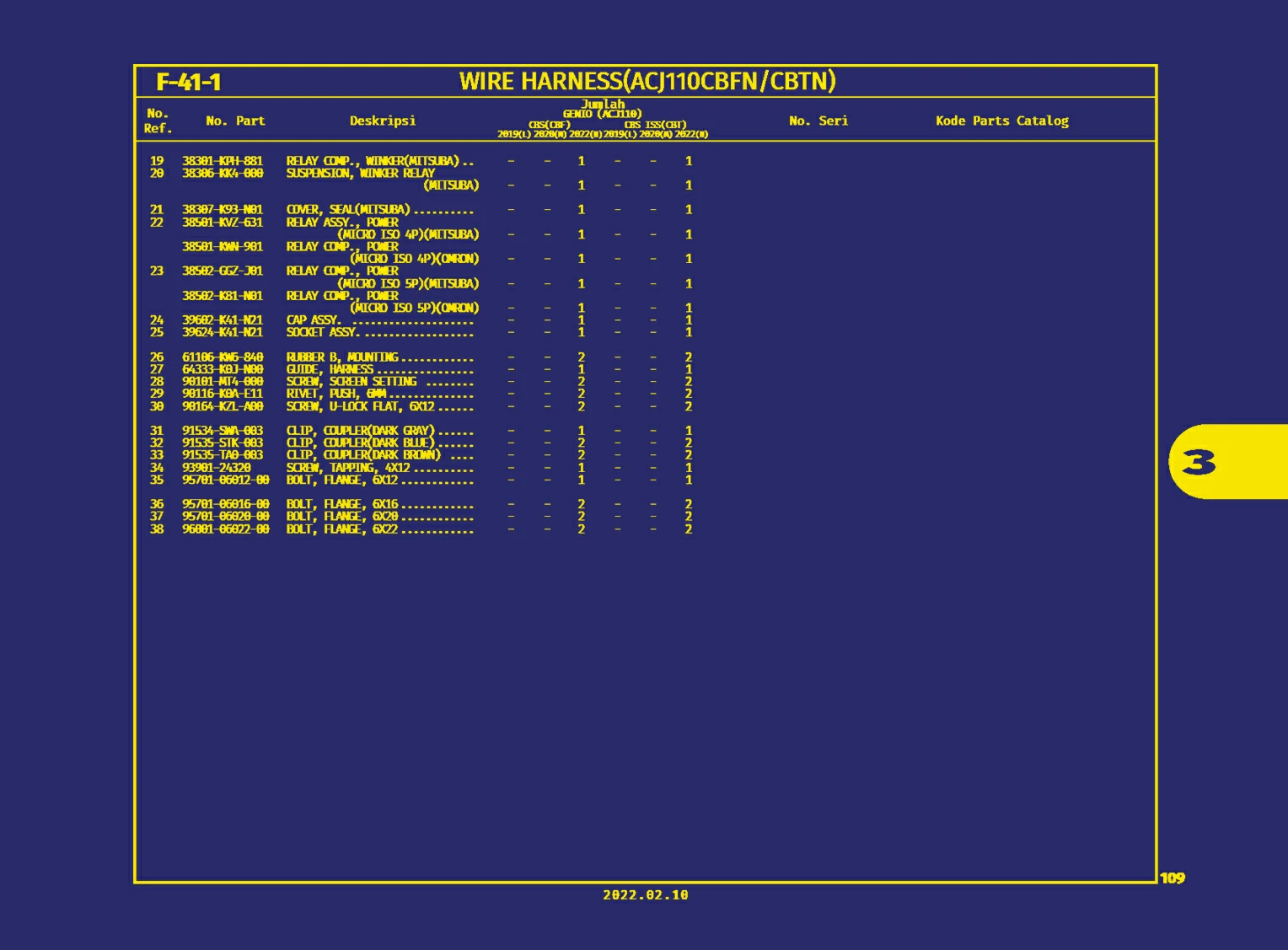 Wire Harness(AC)110Cbfn, Cbtn B