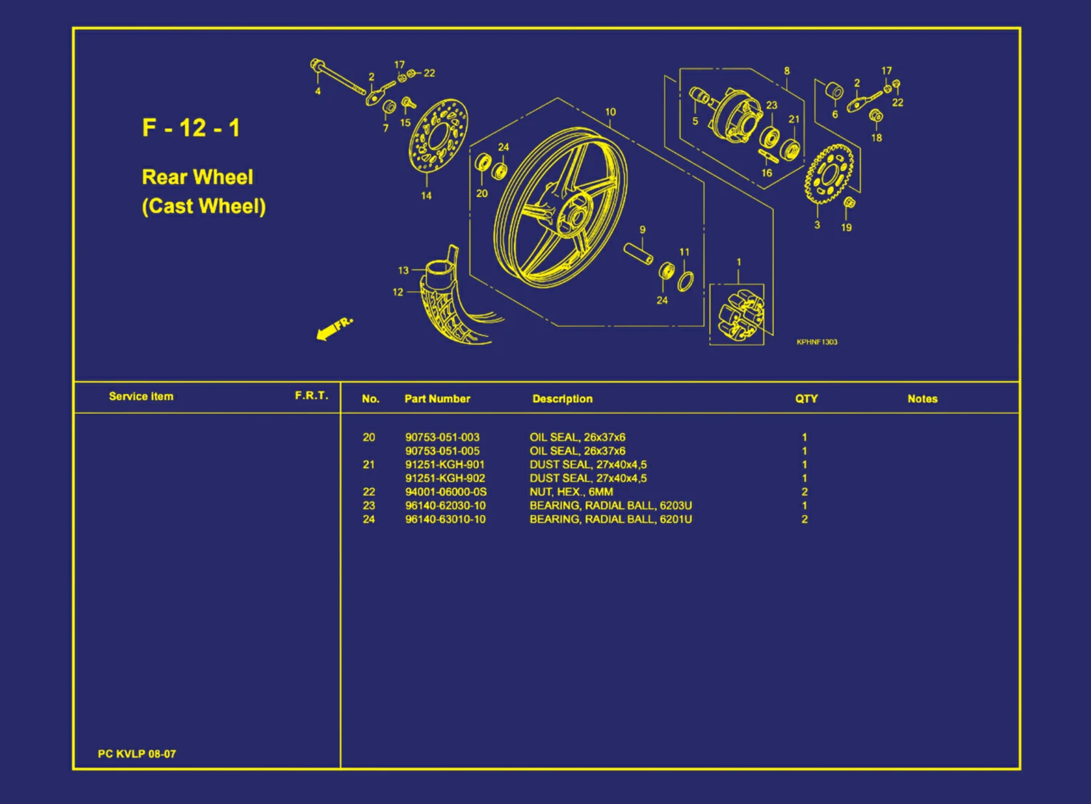 Rear Wheel (Cast Wheel) 2