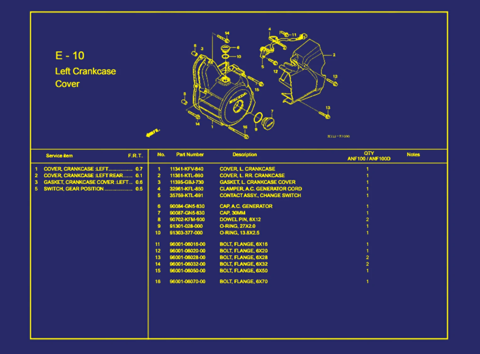Left Crankcase Cover