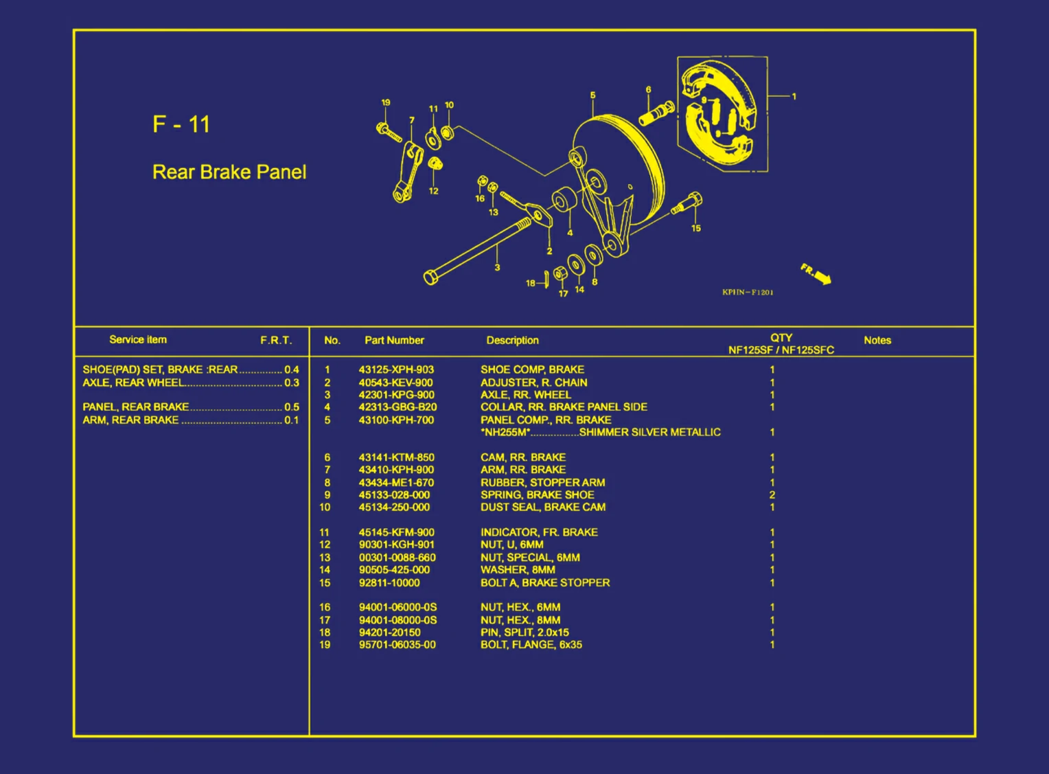 Rear Brake Panel