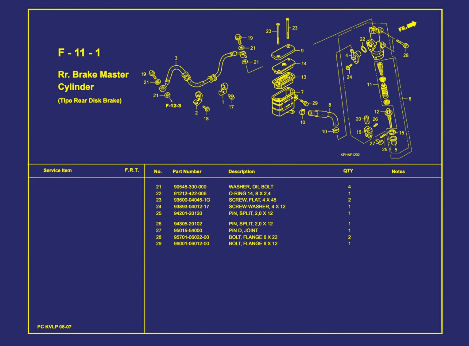 Rr. Brake Master Cylinder (Tipe Rear Disk Brake) 2