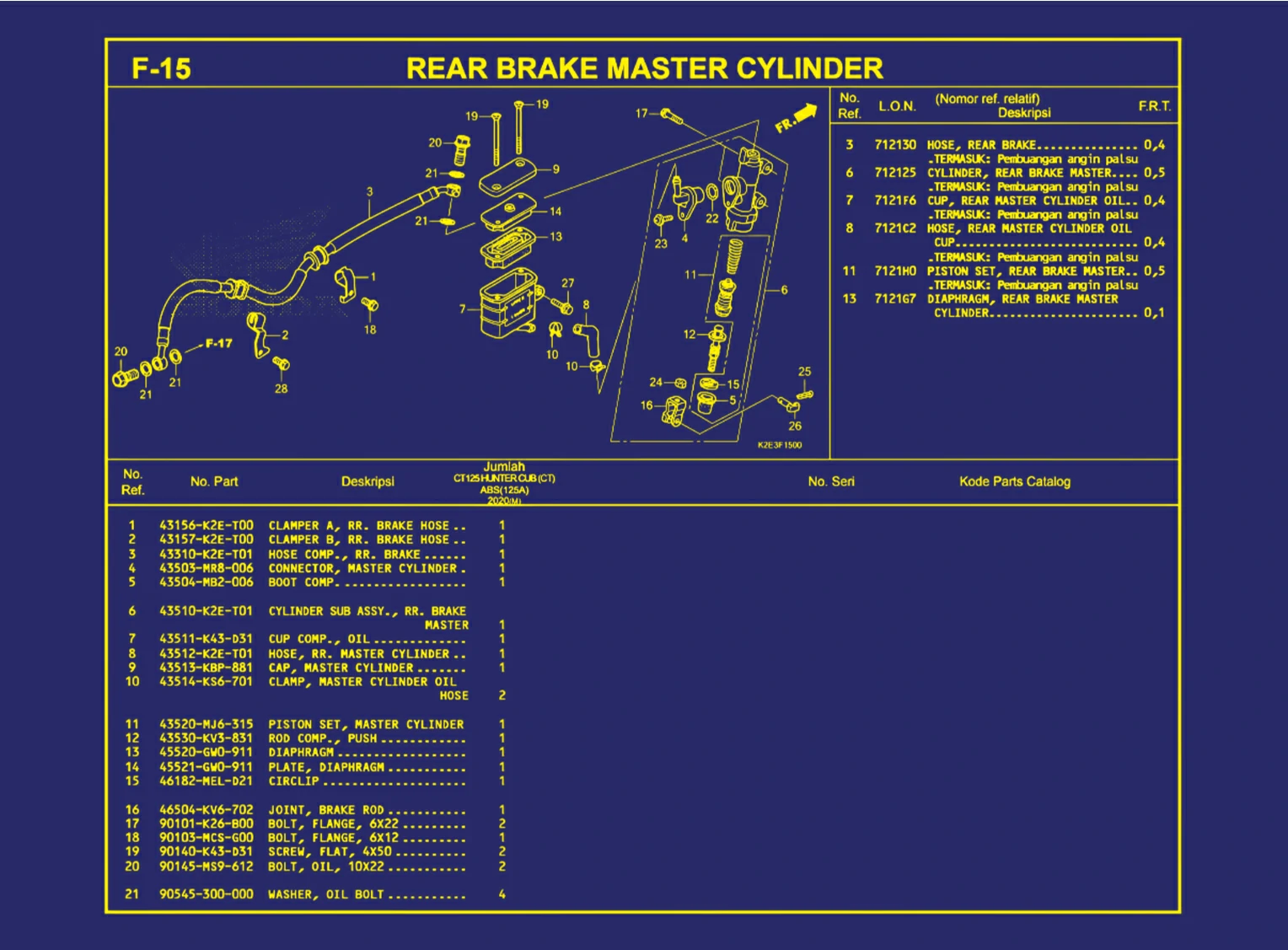 Rear Brake Master Cylinder 1