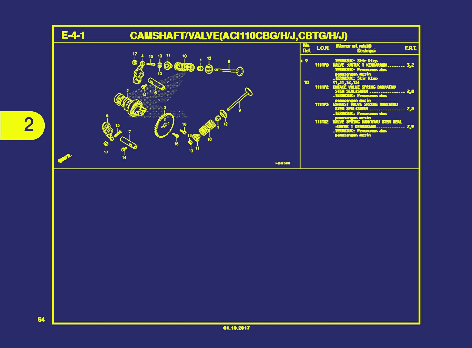 camshaft atau valve 2