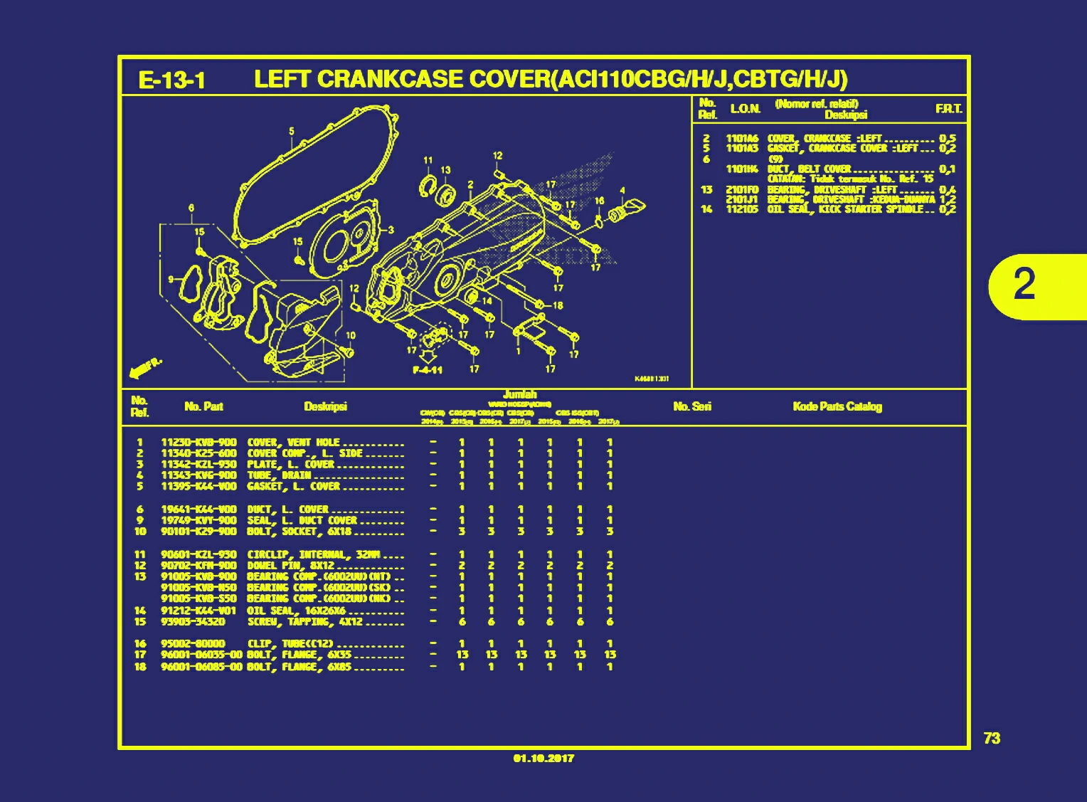 left crankcase cover