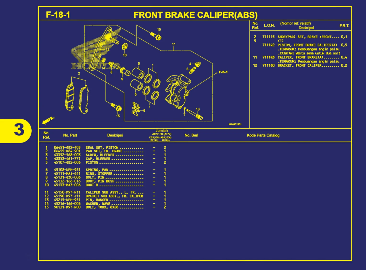 front brake caliper(abs)