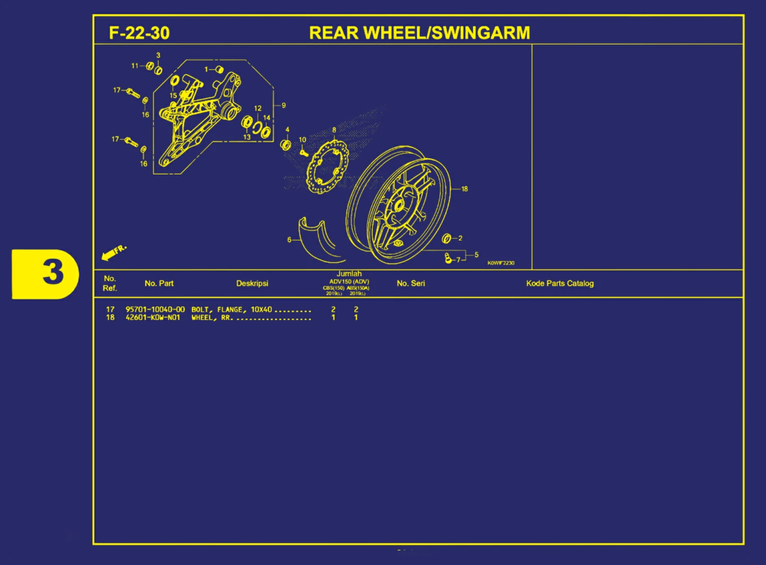 rear wheel atau swingarm 2