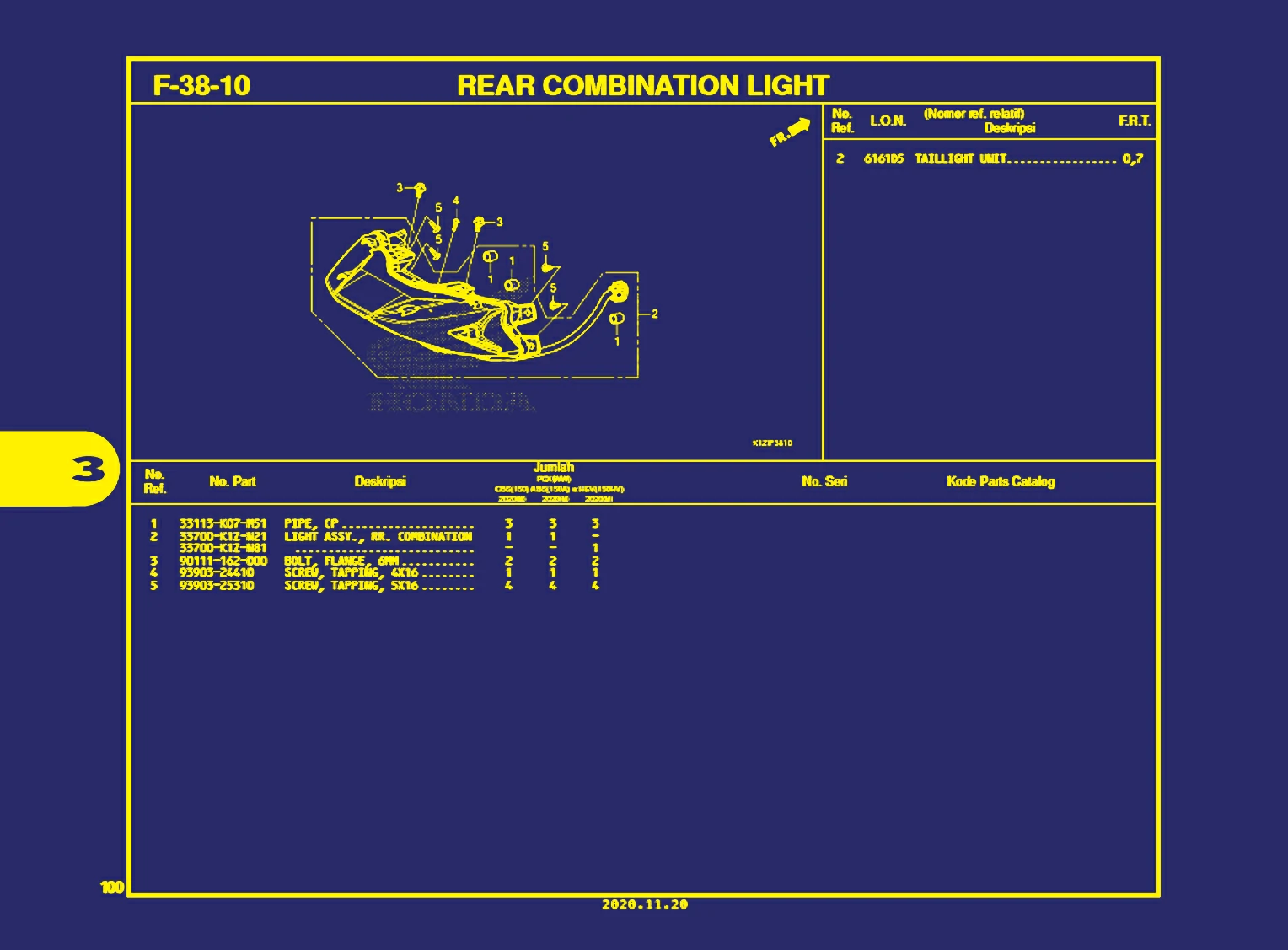 rear combination light