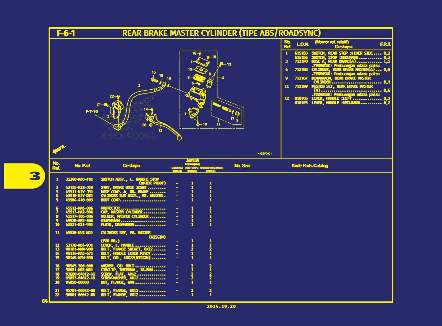 rear brake master cylinder