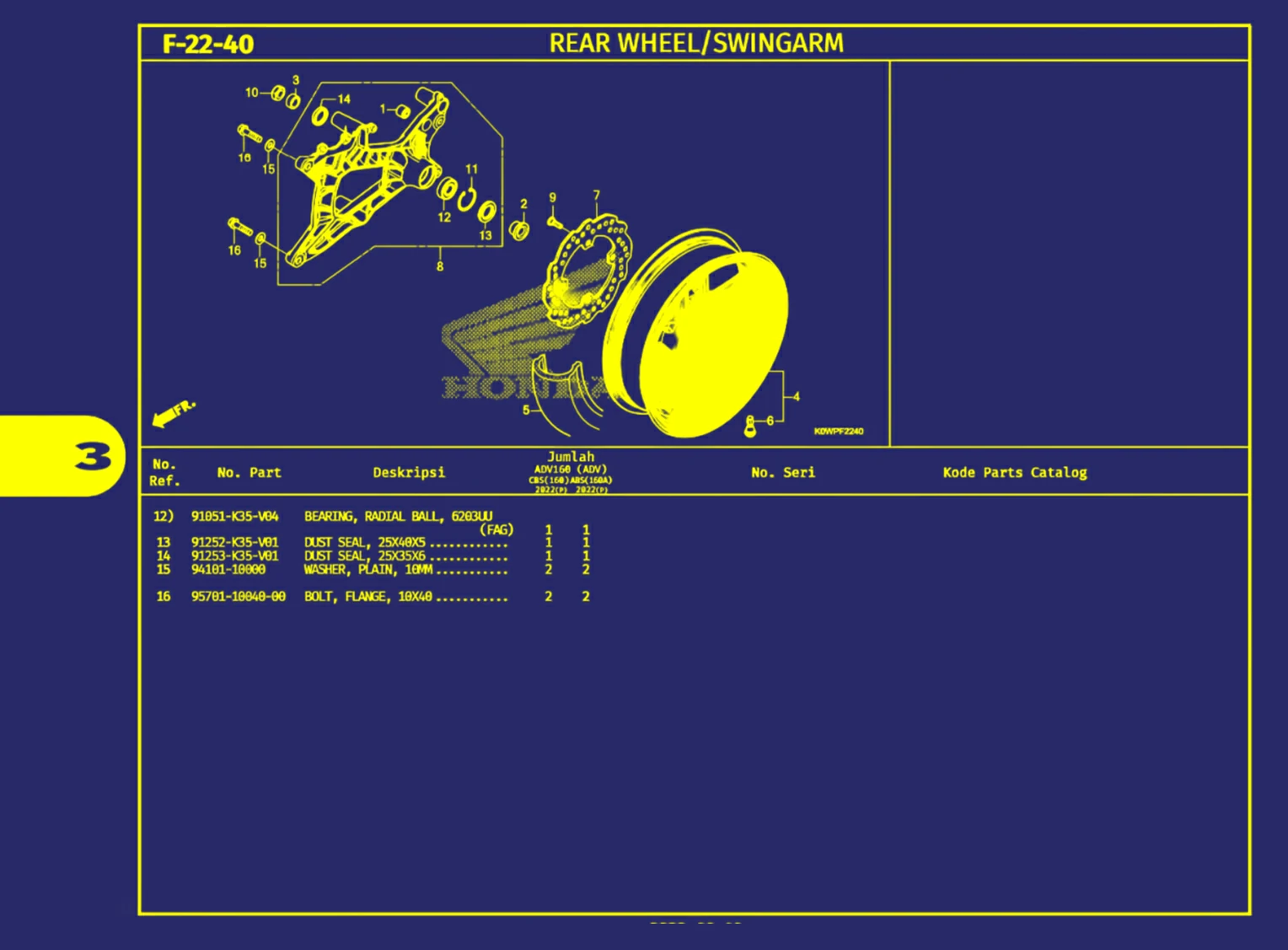 rear wheel atau swingarm 2