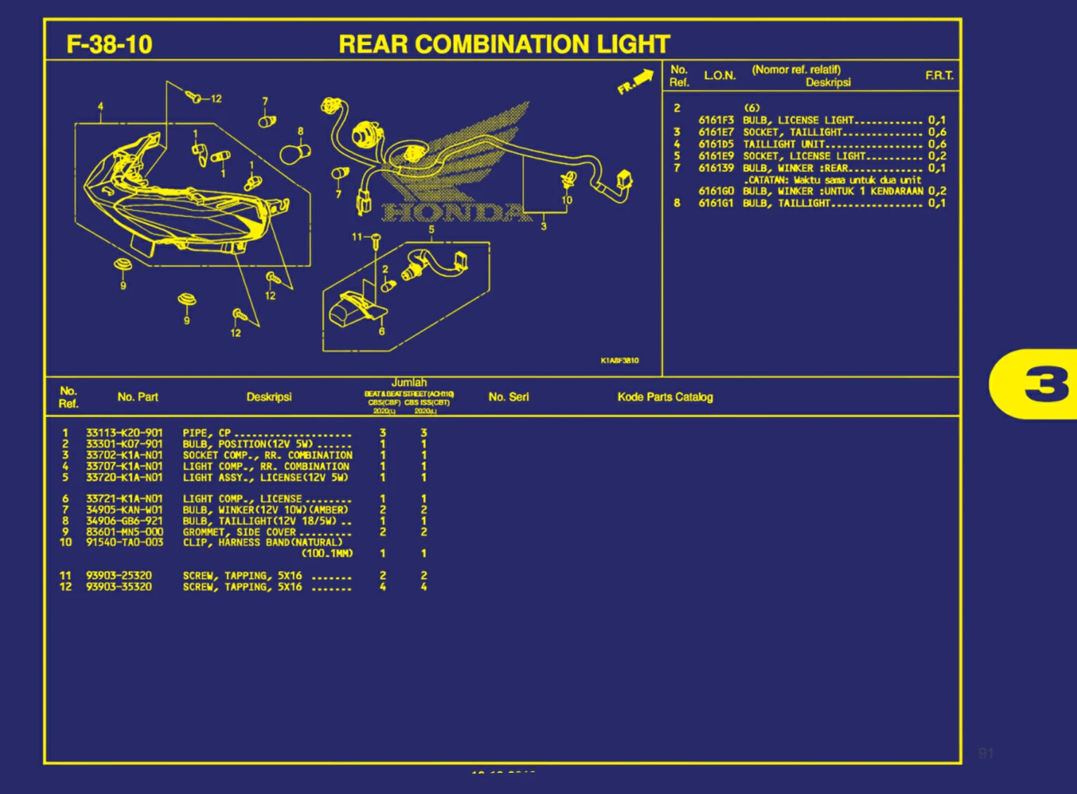 rear combination light
