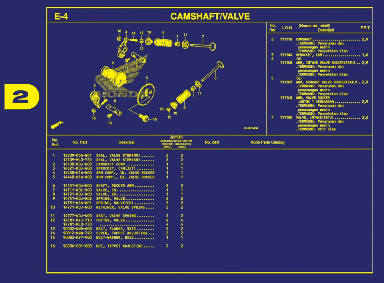 camshaft atau valve 1