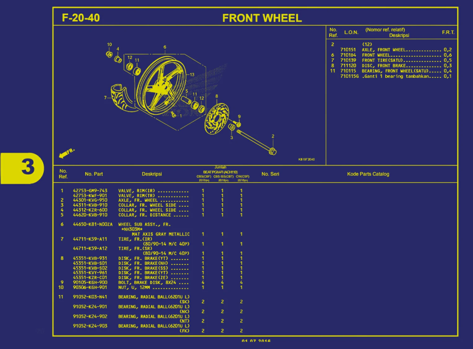 front wheel 1