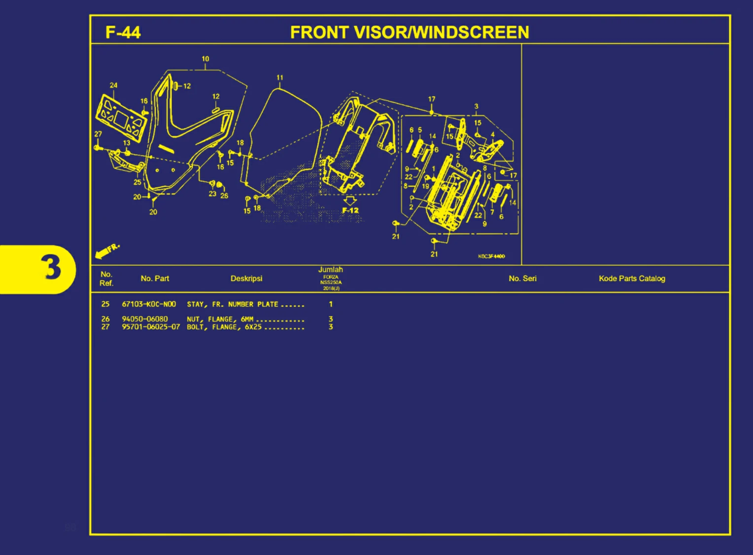 front visor atau windscreen 2