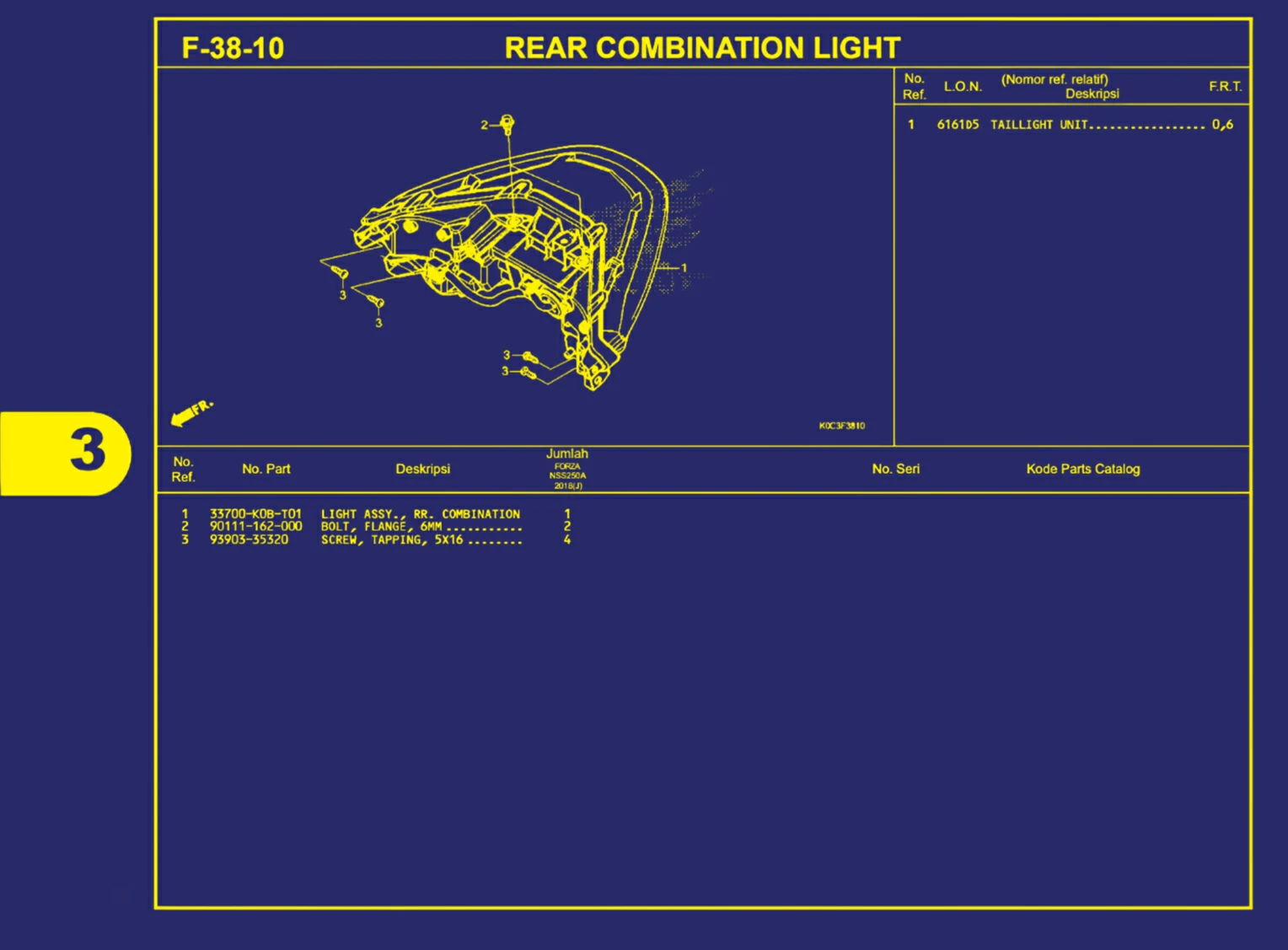 rear combination light