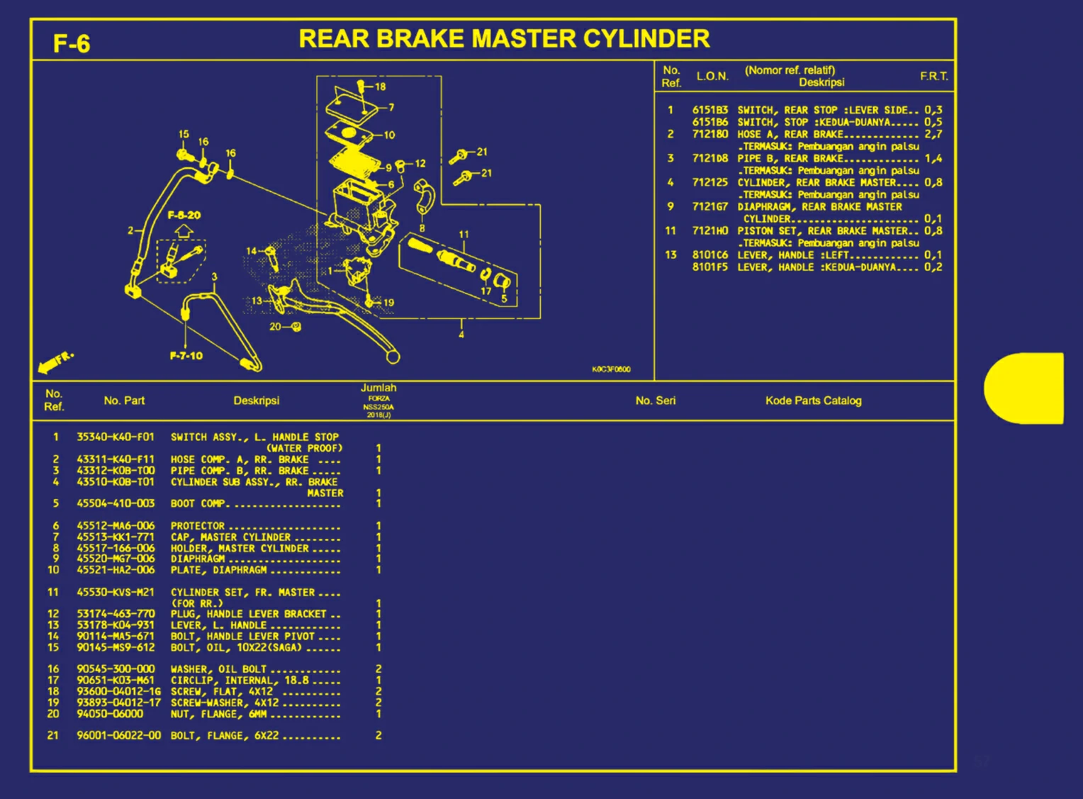 rear brake master cylinder