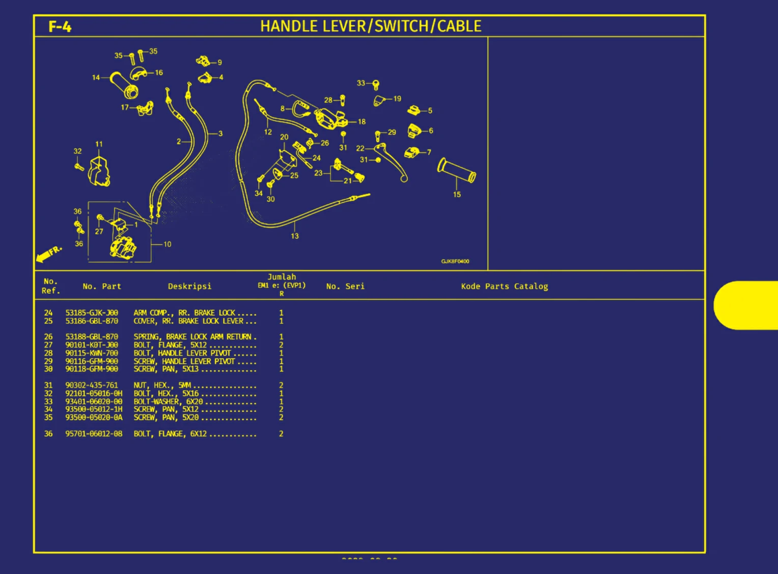 handle lever atau switch atau cable 2