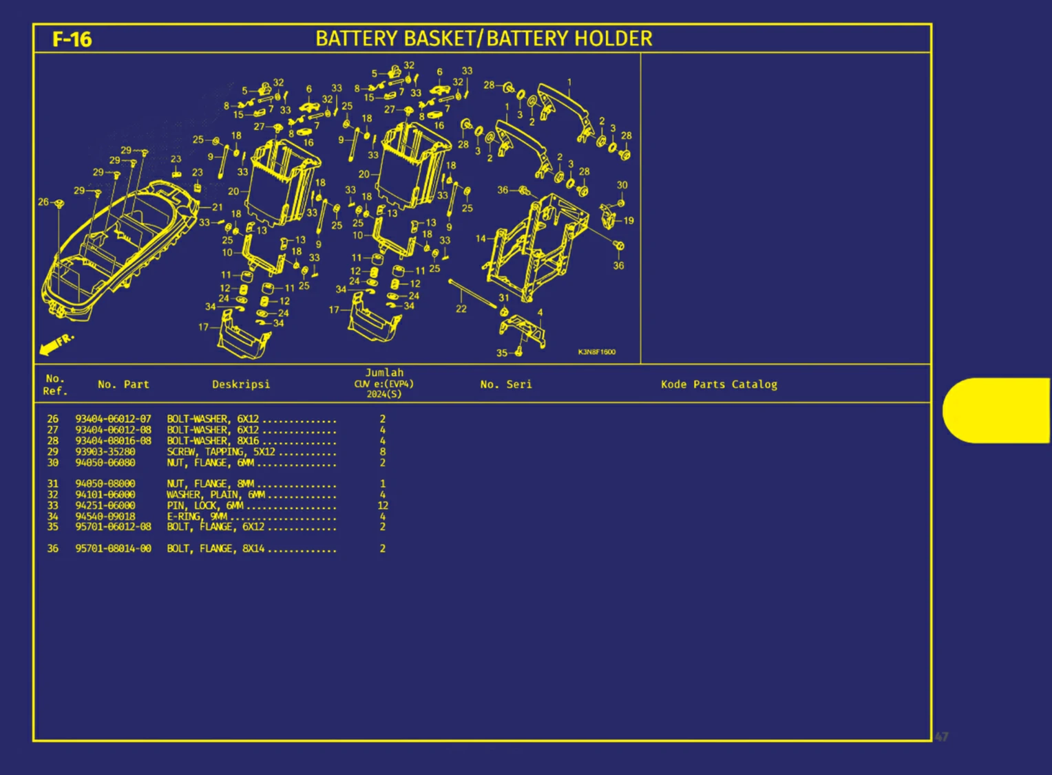 battery basket atau battery holder 2