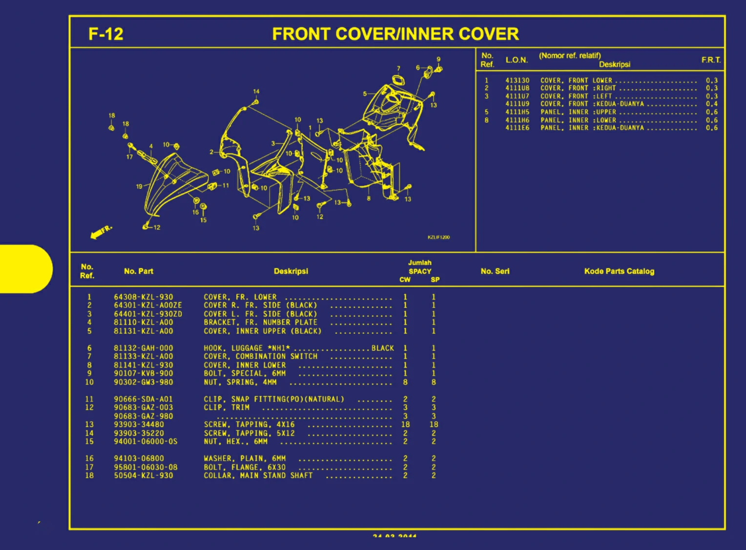 front cover atau inner cover 1